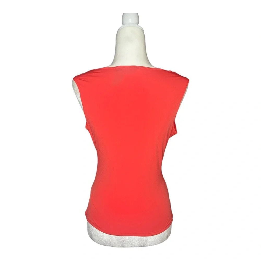 y2k Bisou Bisou Vibrant Coral Top - Picture 2 of 5